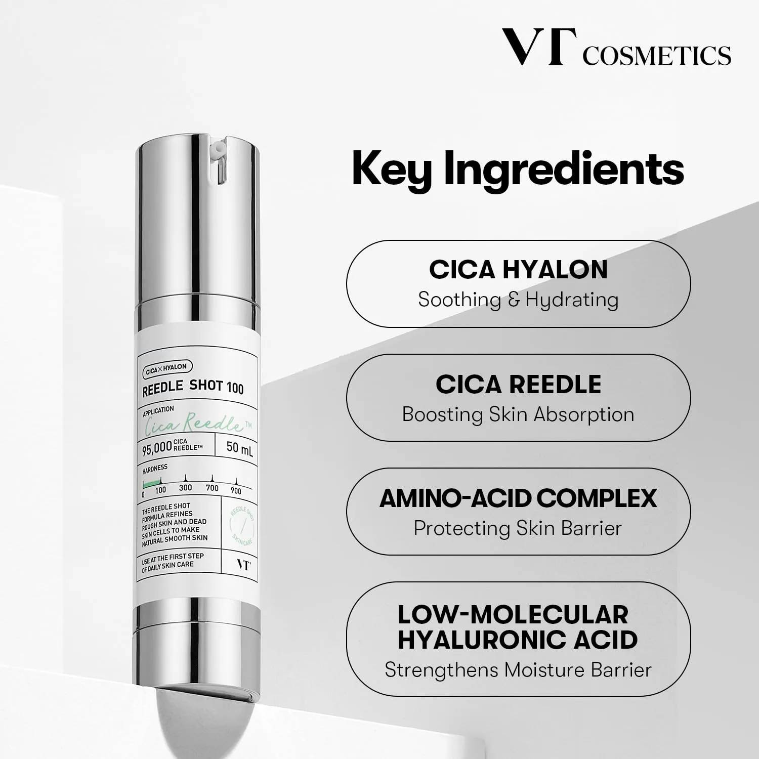 سرم میکرونیدلینگ ریدل شات وی تی سیکا هیالون 50 میلی لیتر VT Reedle Shot