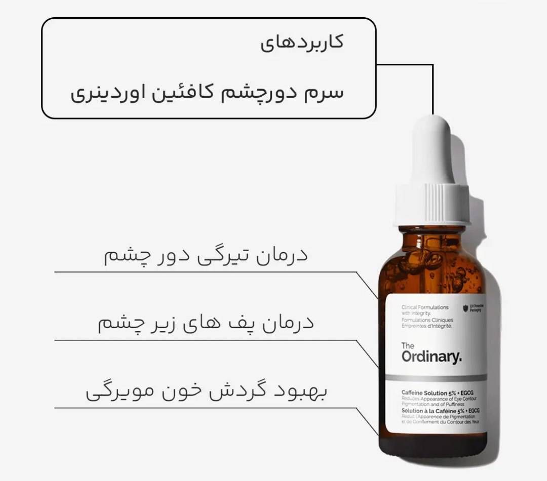 سرم ضد پف و تیرگی دور چشم کافئین اوردینری ۳۰ میل