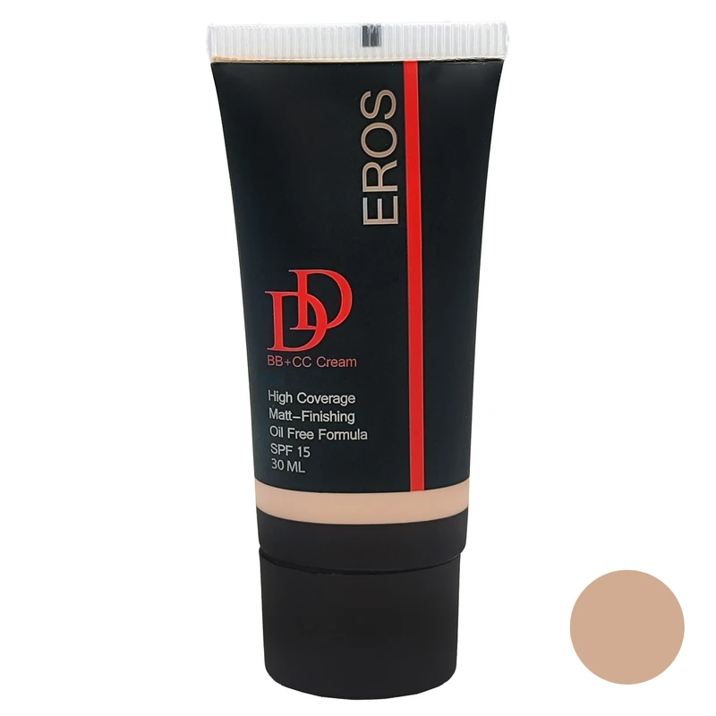 کرم پودر DD مایع SPF 15 ایروس مدل 2025 شماره 504 مناسب برای انواع پوست حجم 30 میلی لیتر 