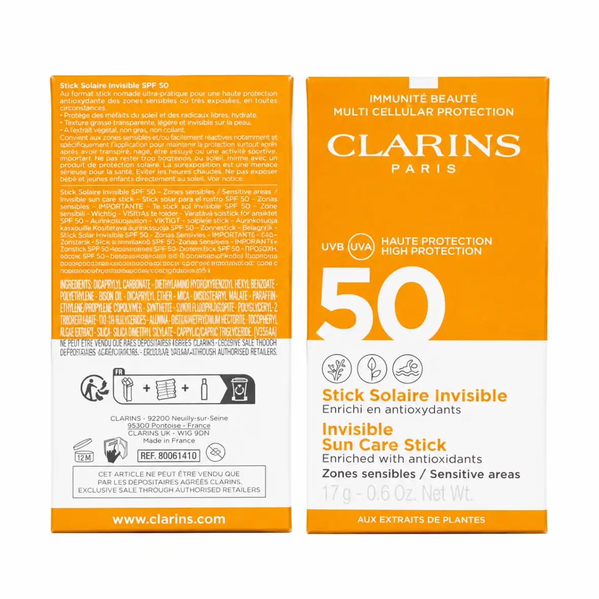 ضد آفتاب استیکی SPF 50 بی رنگ کلارنس