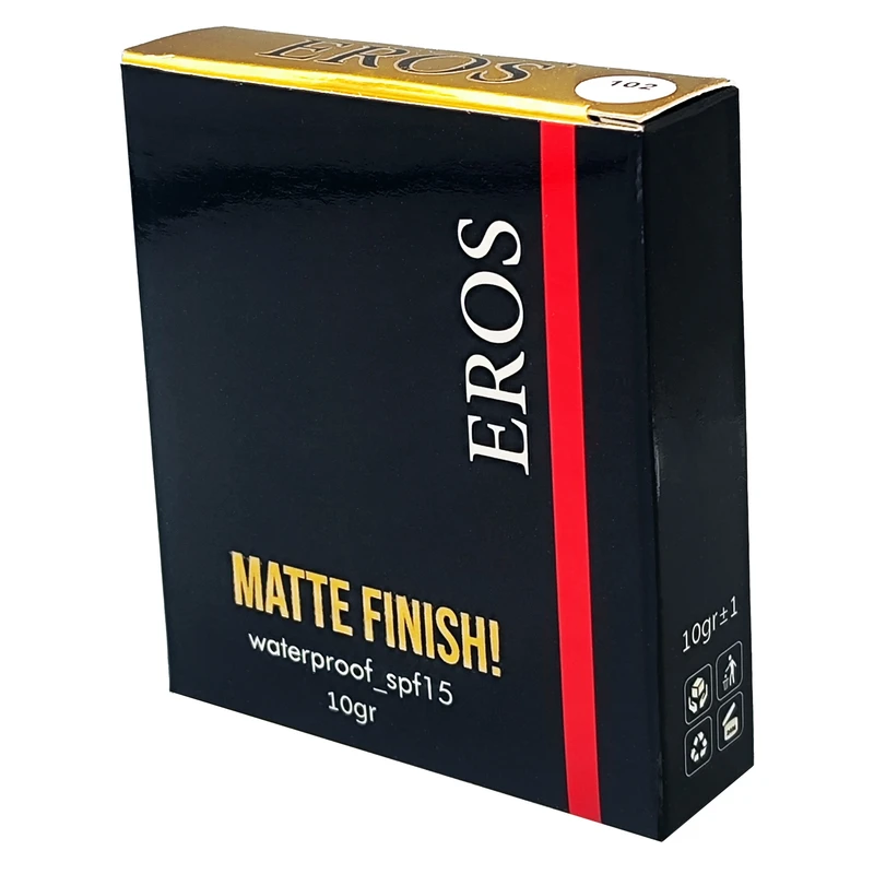 پنکیک ایروس مدل Matte finish شماره  102با کاور و پوشانندگی بالا 